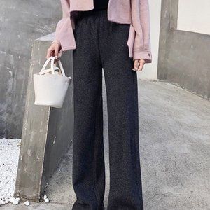 Thickening of knitting wide-legged